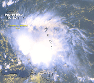 Click Here for a satellite image of Tropical Storm Lili as it passed through the eastern Caribbean on September 24th, 2002