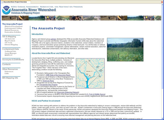 screen image of web portal home page.