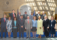 (top row, left) accepting the Unsung Hero award for Crystal this week in Washington was acting Director of the NRCS Conservation Engineering Division Noller Herbert (NRCS photo — click to enlarge)