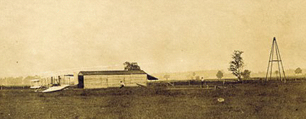 Photo of the first flight of the Wright 1905 Flyer
