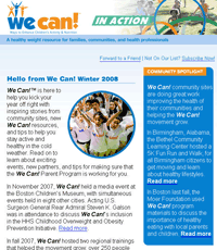 Image of and link to Winter 2008 We Can! In Action Newsletter