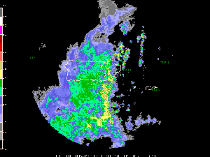 Radar animation of heavy rains affecting Puerto Rico on April 18, 2003