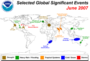 Selected Global Significant Events for June 2007