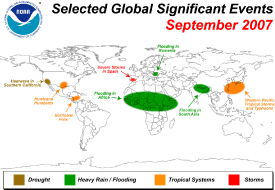 Selected Global Significant Events for September 2007