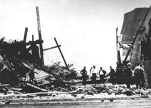 Photograph of scene after "Black Tom" Bombing
