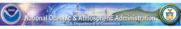 collage with symbols for NOAA branches,NOAA logo on the left,DOC logo on right