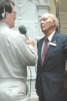 Norm Berg (right) interviewed by USDA Radio (NRCS image -- click to enlarge