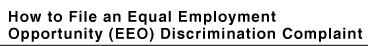 graphic reading, How to File an Equal Employment Opportunity Complaint