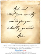 Ask Not What Your Country Can Do For You Poster