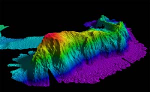 NOAA image of Arctic seamount.