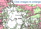 Image of The Dalles NOAA weather radio listening area