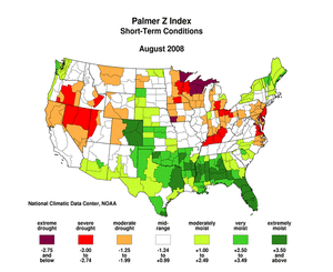 Graphic showing U.S. Animated Palmer Z Index maps