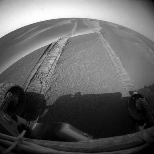 Raw image of Rover Tracks