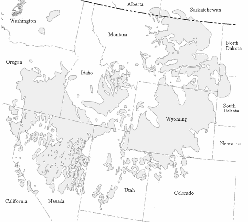 Greater Sage-Grouse range map.