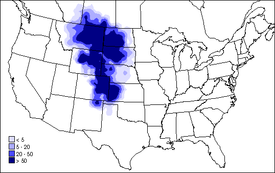 GIF - Lark Bunting range map.