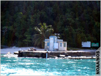 Una estación de estudio de mareas an la Isla Mona, a75 kilómetros al suroeste de Mayagüez, en Puerto Rico.
