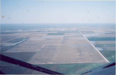 Photograph of puddles near the southern end