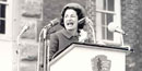 Lady Bird Johnson speaking at Fort Smith NHS dedication