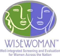 Wisewoman logo, tagline reads "Well-integrated Screening and Evaluation for Women Across the Nation"