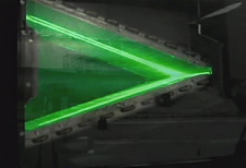 Image of a sheet of laser light.  Click for larger image.