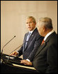 President George W. Bush, joined by Prime Minister Samak Sundaravej of Thailand, addresses his remarks during a joint statement Wednesday, Aug. 6, 2008, at the Government House in Bangkok. White House photo by Chris Greenberg