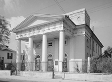 Black and white photo of First Baptist Church