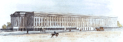 watercolor image of the Treasury  building