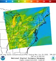 Real Time National Weather Service Air Quality Forecast Guidance Product