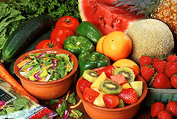 Photo: Fruits and vegetables. Link to photo information