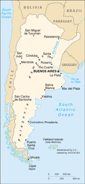 map of Argentina