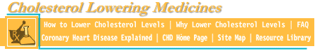 Cholesterol Lowering Medicines Navigation Bar