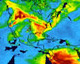 Carbon Monoxide at 500 millibars, August 18, 2007