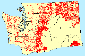 Mortality was most concentrated in the central eastside of the Cascades and in the Blue Mountains of southeastern WA