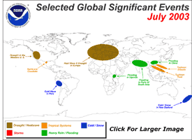 Selected Global Significant Events for July 2003