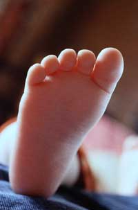 Photo of infant foot