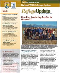 Cover of the July/August Refuge Update bimonthly newsletter
