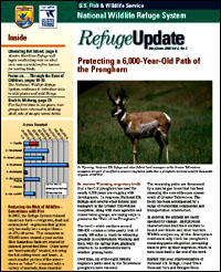 Cover of the May/June Refuge Update bimonthly newsletter