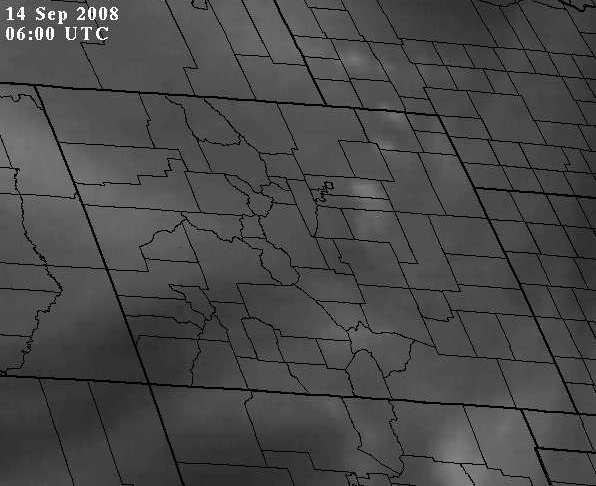 GOES West Water Vapor Satellite Image Over Colorado