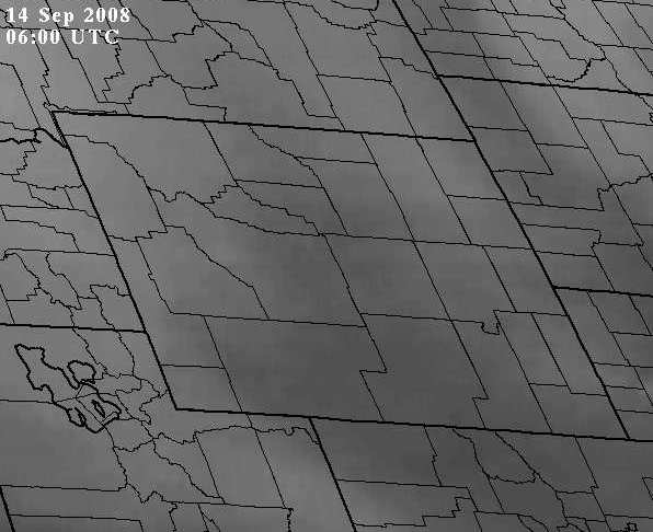 GOES West Water Vapor Satellite Image Over Wyoming