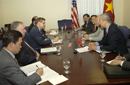 Dep. Secy. Sampson and staff hold a table discussion with the Vietnamese Deputy Prime Minister delegation
