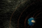 The solar wind is normally deflected by Earth's magnetic field