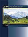 2007 Science Accomplishments Report cover.