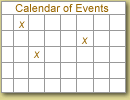 Calendar of events.