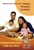 National Infant Immunization Week's National bilingual print ad (English and Spanish).