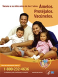 National Infant Immunization Week's National print ad in Spanish.