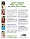 Flyer: Facts for Parents of Pre-teen Girls about HPV and the HPV Vaccine (English)