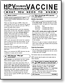 Human Papillomavirus Vaccine (HPV) VIS (2/2/07)