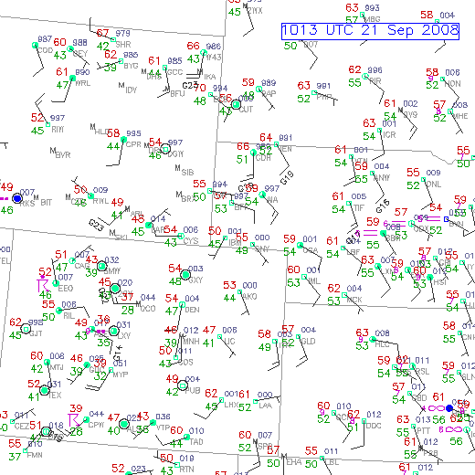 Nebraska Westward Surface Plot