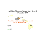 December Station Map of State All-Time Records 