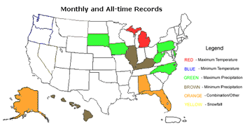 September Station or State Monthly Records 